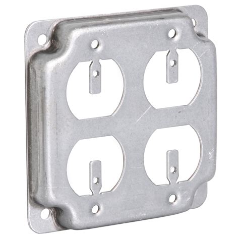 decora plate for 4 square junction box|Amazon.com: Metal Electrical Box Cover.